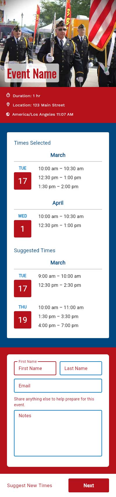 American Legion template preview 2